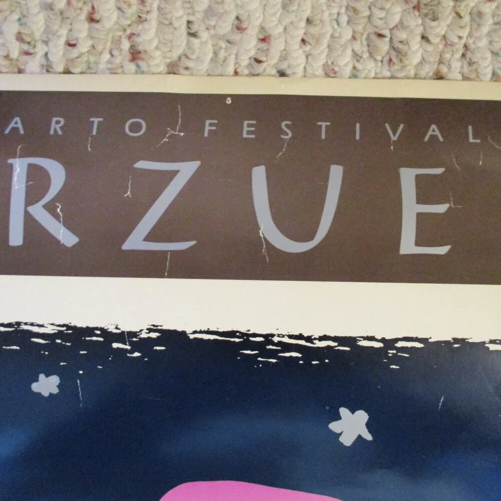 Vtg 1989 Cuarto Festival De La Zarzuela Advertisement Poster by Guillermo Torres